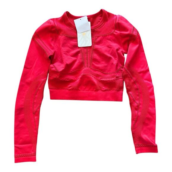 Fabletics Jaymee Mesh Long-Sleeve Cropped Top NEW With Tags Size Small - Picture 3 of 7